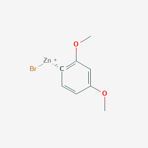molecular formula C8H9BrO2Zn B6361325 2,4-Dimethoxyphenylzinc bromide, 0.50 M in THF CAS No. 157790-76-6