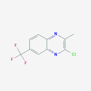 molecular formula C10H6ClF3N2 B6361345 3-Chloro-2-methyl-6-(trifluoromethyl)quinoxaline CAS No. 166402-14-8