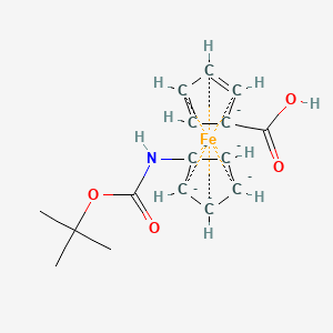 molecular formula C16H19FeNO4-6 B6361369 1'-Bocamino-ferrocene-1-carboxylic acid CAS No. 219718-13-5