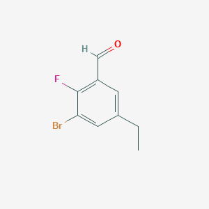 molecular formula C9H8BrFO B6361401 3-溴-5-乙基-2-氟苯甲醛 CAS No. 891844-09-0
