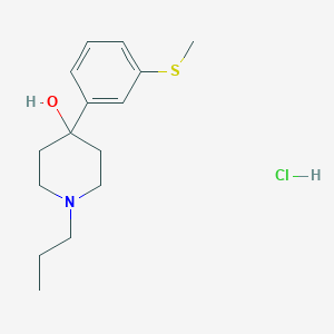 molecular formula C15H24ClNOS B6361408 4-Hydroxy-4-(3-methylsulfanyl-phenyl)-1-propyl-piperidinium chloride CAS No. 882737-41-9
