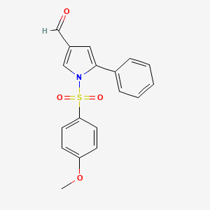 molecular formula C18H15NO4S B6361421 1-(4-Methoxy-benzenesulfonyl)-5-phenyl-1H-pyrrole-3-carbaldehyde, 95% CAS No. 881673-37-6