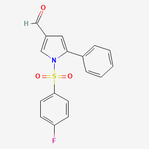 molecular formula C17H12FNO3S B6361431 1-(4-Fluoro-benzenesulfonyl)-5-phenyl-1H-pyrrole-3-carbaldehyde, 95% CAS No. 881673-33-2