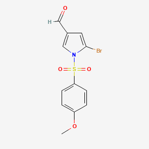 molecular formula C12H10BrNO4S B6361433 5-Bromo-1-(4-methoxy-benzenesulfonyl)-1H-pyrrole-3-carbaldehyde, 95% CAS No. 881673-71-8
