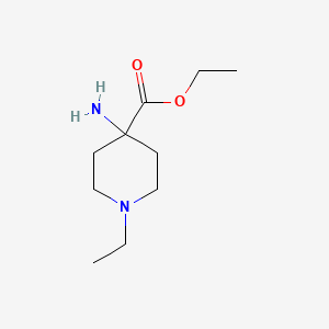 molecular formula C10H20N2O2 B6361446 Ethyl 4-amino-1-ethylpiperidine-4-carboxylate CAS No. 500993-26-0