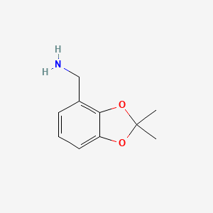 molecular formula C10H13NO2 B6361464 4-(Aminomethyl)-2,2-dimethyl-1,3-benzodioxole CAS No. 1823947-30-3