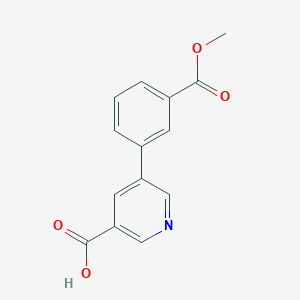 molecular formula C14H11NO4 B6361489 5-(3-Methoxycarbonylphenyl)nicotinic acid, 95% CAS No. 842170-42-7
