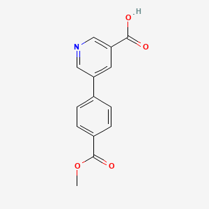 molecular formula C14H11NO4 B6361495 5-(4-(Methoxycarbonyl)phenyl)nicotinic acid CAS No. 1258608-90-0