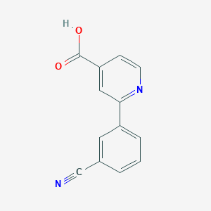 molecular formula C13H8N2O2 B6361510 2-(3-Cyanophenyl)isonicotinic acid, 95% CAS No. 1258633-86-1