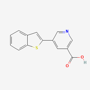 molecular formula C14H9NO2S B6361516 5-[Benzo(b)thiophen-2-yl]nicotinic acid, 95% CAS No. 1046882-03-4