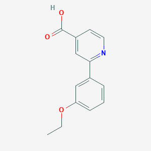 molecular formula C14H13NO3 B6361524 2-(3-Ethoxyphenyl)isonicotinic acid, 95% CAS No. 1262005-38-8