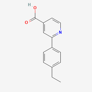 molecular formula C14H13NO2 B6361527 2-(4-Ethylphenyl)isonicotinic acid, 95% CAS No. 1225762-82-2