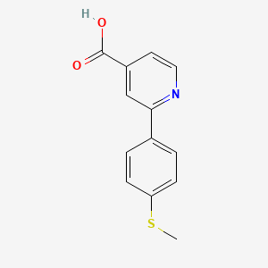 molecular formula C13H11NO2S B6361529 2-(4-Methylthiophenyl)Isonicotinic acid, 95% CAS No. 1261906-11-9