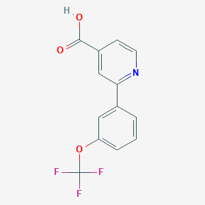 molecular formula C13H8F3NO3 B6361550 2-(3-Trifluoromethoxyphenyl)Isonicotinic acid, 95% CAS No. 1258635-44-7
