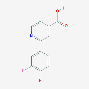 molecular formula C12H7F2NO2 B6361553 2-(3,4-Difluorophenyl)isonicotinic acid, 95% CAS No. 1225511-01-2
