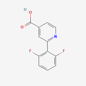 molecular formula C12H7F2NO2 B6361554 2-(2,6-Difluorophenyl)isonicotinic acid, 95% CAS No. 1261930-34-0