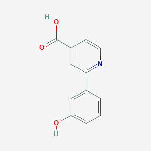 molecular formula C12H9NO3 B6361560 2-(3-Hydroxyphenyl)isonicotinic acid, 95% CAS No. 1258629-11-6
