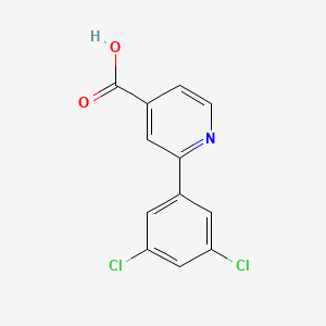 molecular formula C12H7Cl2NO2 B6361569 2-(3,5-Dichlorophenyl)isonicotinic acid, 95% CAS No. 1261996-13-7