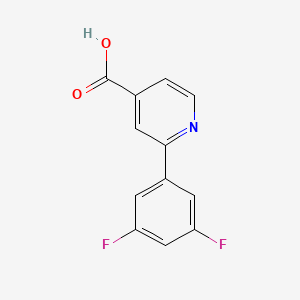 molecular formula C12H7F2NO2 B6361576 2-(3,5-Difluorophenyl)isonicotinic acid, 95% CAS No. 1225477-70-2