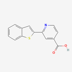 molecular formula C14H9NO2S B6361586 2-[Benzo(b)thiophen-2-yl]isonicotinic acid, 95% CAS No. 1262000-82-7
