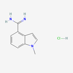 molecular formula C10H12ClN3 B6361588 1-Methyl-1H-indole-4-carboximidamide hydrochloride CAS No. 1303994-04-8