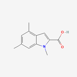 molecular formula C12H13NO2 B6361656 1,4,6-Trimethyl-1H-indole-2-carboxylic acid CAS No. 1158754-20-1