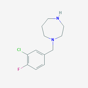 molecular formula C12H16ClFN2 B6361659 1-[(3-Chloro-4-fluorophenyl)methyl]-1,4-diazepane CAS No. 1240566-01-1