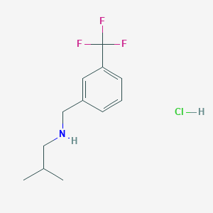 molecular formula C12H17ClF3N B6361670 (2-Methylpropyl)({[3-(trifluoromethyl)phenyl]methyl})amine hydrochloride CAS No. 912290-75-6