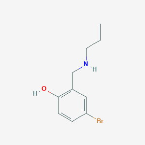 molecular formula C10H14BrNO B6361675 4-Bromo-2-[(propylamino)methyl]phenol CAS No. 1240568-03-9