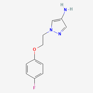 molecular formula C11H12FN3O B6361679 1-[2-(4-氟苯氧基)乙基]-1H-吡唑-4-胺 CAS No. 1240570-48-2