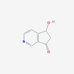molecular formula C8H7NO2 B063617 5-Hydroxy-5H-cyclopenta[c]pyridine-7(6H)-one CAS No. 184827-12-1