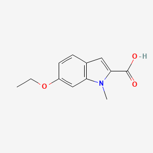 molecular formula C12H13NO3 B6361713 6-Ethoxy-1-methyl-1H-indole-2-carboxylic acid CAS No. 1158494-69-9