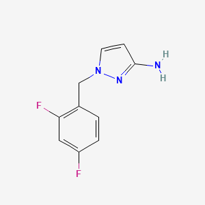 molecular formula C10H9F2N3 B6361716 1-[(2,4-Difluorophenyl)methyl]-1H-pyrazol-3-amine CAS No. 1240570-46-0