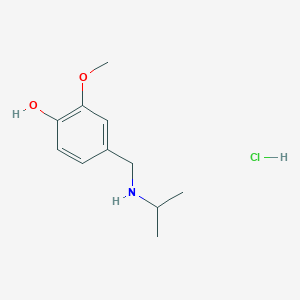 molecular formula C11H18ClNO2 B6361724 2-甲氧基-4-{[(丙-2-基)氨基]甲基}苯酚盐酸盐 CAS No. 1240581-85-4