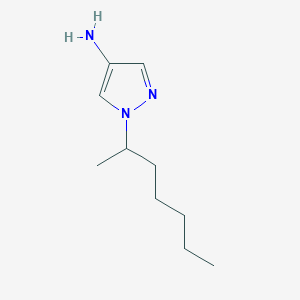 molecular formula C10H19N3 B6361761 1-(Heptan-2-yl)-1H-pyrazol-4-amine CAS No. 1240569-88-3