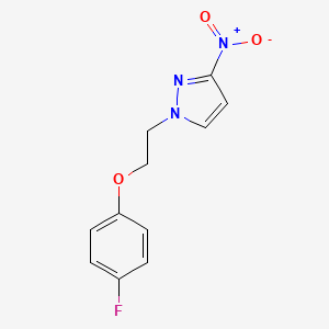 molecular formula C11H10FN3O3 B6361766 1-[2-(4-Fluorophenoxy)ethyl]-3-nitro-1H-pyrazole CAS No. 1240566-80-6