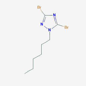molecular formula C8H13Br2N3 B6361771 3,5-二溴-1-己基-1H-1,2,4-三唑 CAS No. 948093-91-2