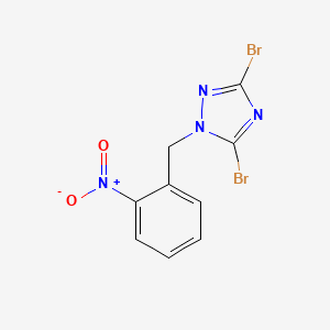 molecular formula C9H6Br2N4O2 B6361782 3,5-Dibromo-1-[(2-nitrophenyl)methyl]-1H-1,2,4-triazole CAS No. 1240580-13-5