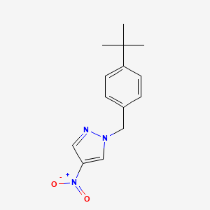 molecular formula C14H17N3O2 B6361801 1-[(4-tert-Butylphenyl)methyl]-4-nitro-1H-pyrazole CAS No. 1240570-45-9