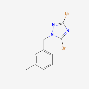 3,5-Dibromo-1-[(3-methylphenyl)methyl]-1H-1,2,4-triazole