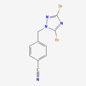 molecular formula C10H6Br2N4 B6361820 4-[(Dibromo-1H-1,2,4-triazol-1-yl)methyl]benzonitrile CAS No. 1240580-17-9