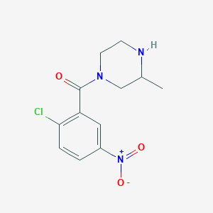 molecular formula C12H14ClN3O3 B6361836 1-(2-Chloro-5-nitrobenzoyl)-3-methylpiperazine CAS No. 1240575-05-6