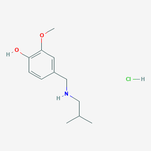 molecular formula C12H20ClNO2 B6361864 2-Methoxy-4-{[(2-methylpropyl)amino]methyl}phenol hydrochloride CAS No. 1240568-25-5