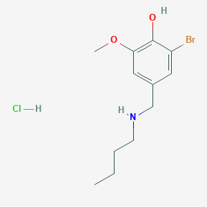 molecular formula C12H19BrClNO2 B6361868 2-Bromo-4-[(butylamino)methyl]-6-methoxyphenol hydrochloride CAS No. 1240568-48-2
