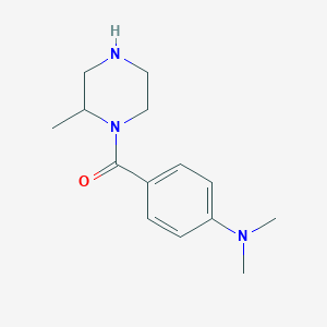 molecular formula C14H21N3O B6361887 N,N-Dimethyl-4-(2-methylpiperazine-1-carbonyl)aniline CAS No. 1240565-83-6