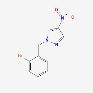 molecular formula C10H8BrN3O2 B6361894 1-[(2-Bromophenyl)methyl]-4-nitro-1H-pyrazole CAS No. 1240568-81-3