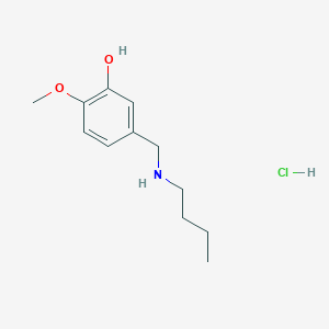molecular formula C12H20ClNO2 B6361901 5-[(Butylamino)methyl]-2-methoxyphenol hydrochloride CAS No. 1240567-02-5