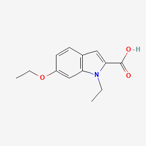 molecular formula C13H15NO3 B6361919 6-Ethoxy-1-ethyl-1H-indole-2-carboxylic acid CAS No. 1240570-80-2
