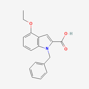 molecular formula C18H17NO3 B6361925 1-Benzyl-4-ethoxy-1H-indole-2-carboxylic acid CAS No. 1240568-78-8