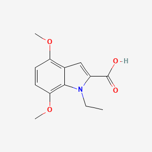 molecular formula C13H15NO4 B6361934 1-Ethyl-4,7-dimethoxy-1H-indole-2-carboxylic acid CAS No. 1240570-91-5